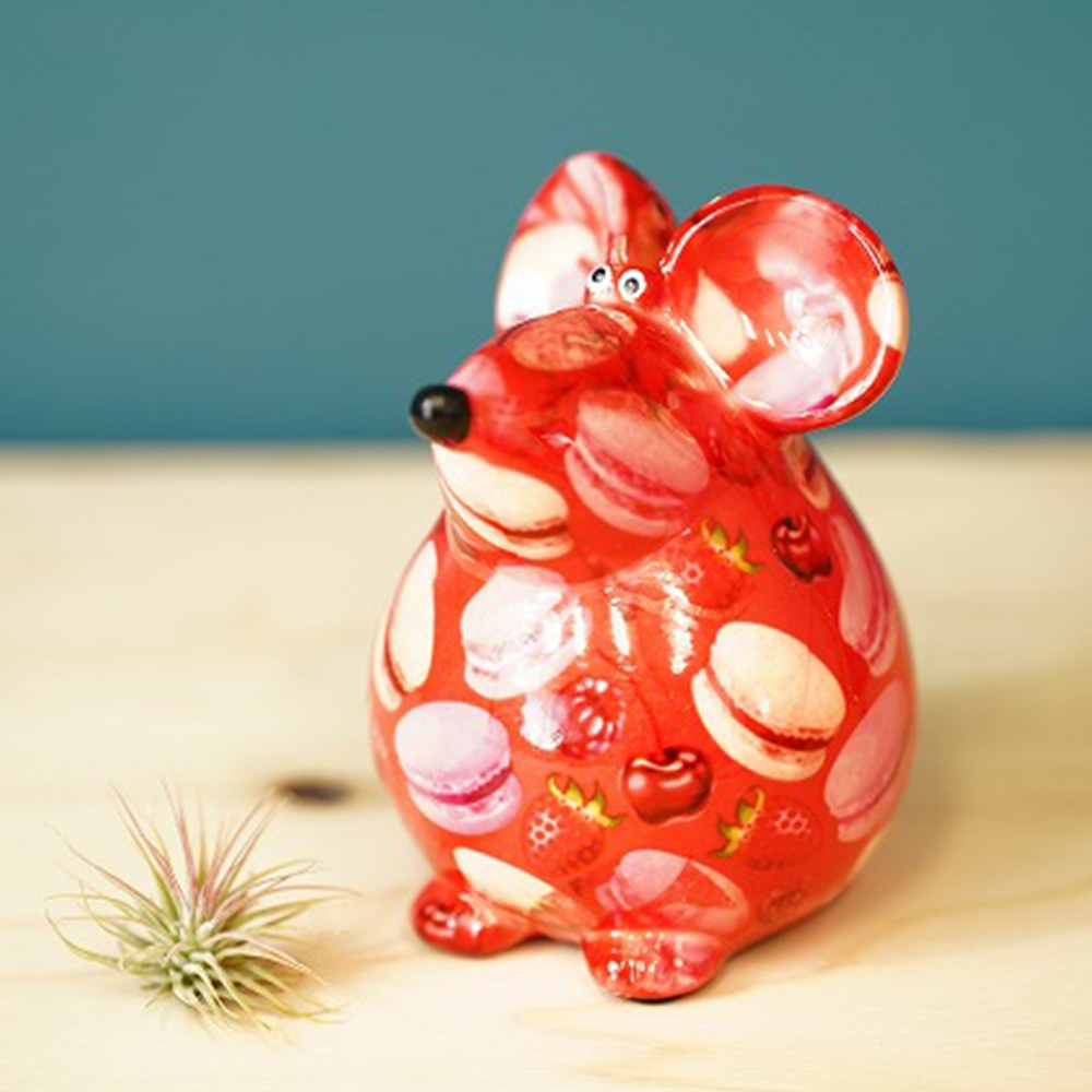POMME PIDOU（ポンピドゥ）　セラミック製貯金箱　ねずみ　マネーバンクマウス　（A）