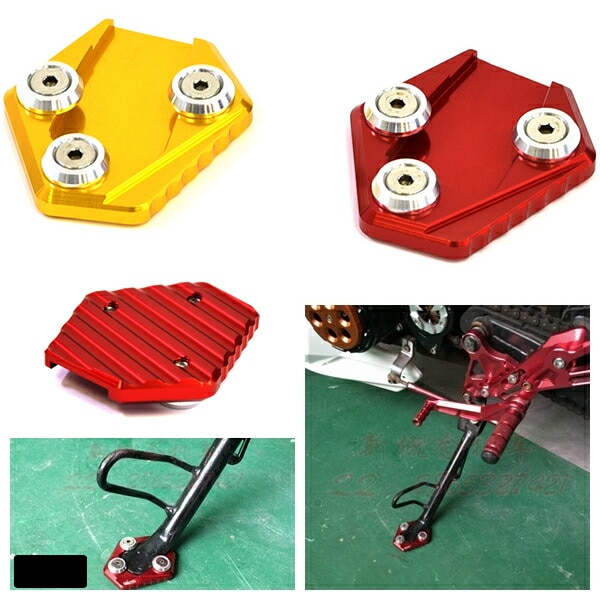 MSX125 グロム125 GROM125 ワイドサイドスタンドエンド アルミ削り出し アルマイト加工 安定感抜群 装着したまま収納可能 カスタム パーツ