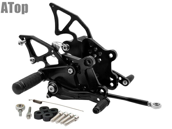 NINJA250 ニンジャ250 Z250 2013-2017 アルミ削り出し バックステップキット 角度調整可能 ブラック カスタム パーツ