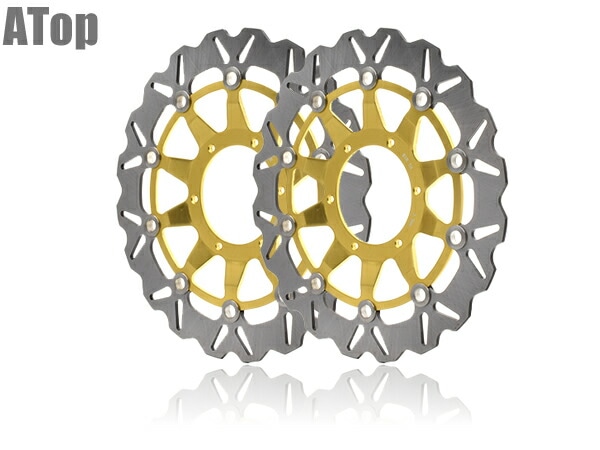 CBR1000RR SC59 2008-2016 フロントディスクローター セット フローティングタイプ ゴールド 320φ 320mm カスタム パーツ