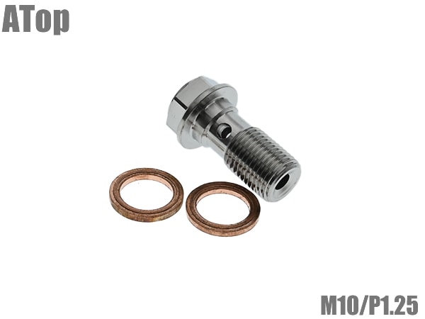 ステンレス製 バンジョーボルト M10 P1.25 シングル ブレーキキャリパー 盗難防止 トルクス カスタム パーツ