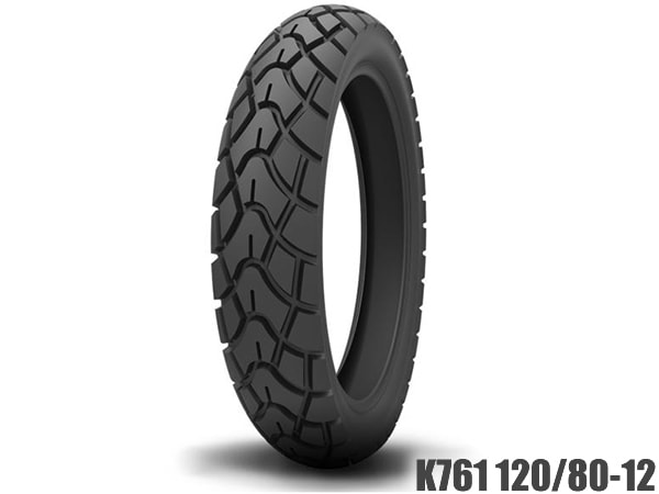 【KENDA K761】120/80-12 65J 4PR TL｜デュアルパーパス ブロックタイヤ カスタム パーツ