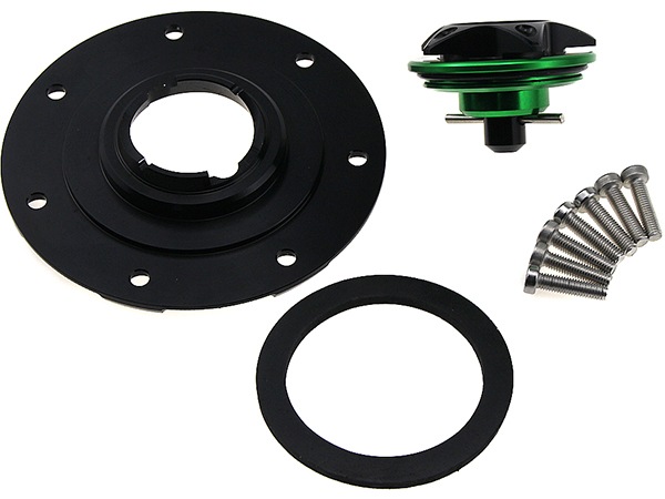 T201-BK CNC アルミ削り出し アルミ タンクキャップ KAWASAKI カワサキ ZZR400 ZZR600 ZZR1100 アルミ削り出し タンクキャップ キーレスタイプ