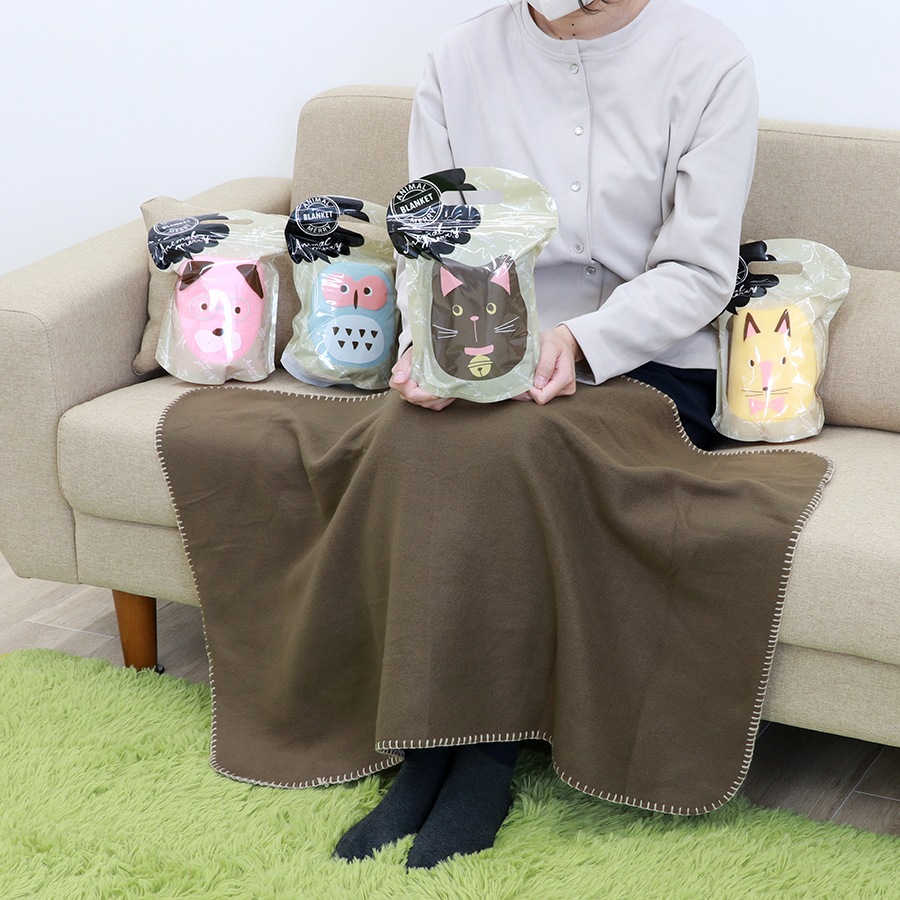 cc 毛布　ブランケット　非売品　ノベルティ アニマルメリー フェイスブランケット (色・柄はランダムでお届け