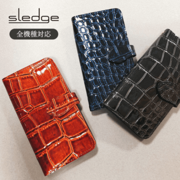 sledge（スレッジ）のsledge（スレッジ）Lux croco（ラックスクロコ）サイドスナップスマホケース