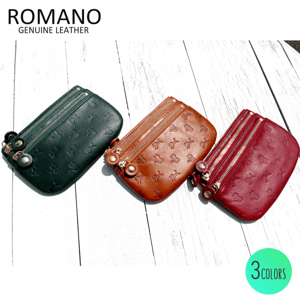 ROMANO（ロマノ）平財布( ネコ型押し )