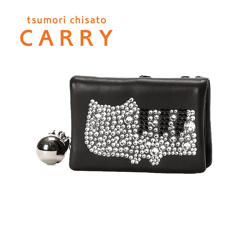 tsumori chisato CARRY（ツモリチサトキャリー）のtsumori chisato CARRY（ツモリチサトキャリー）キラネコ二つ折り財布57332