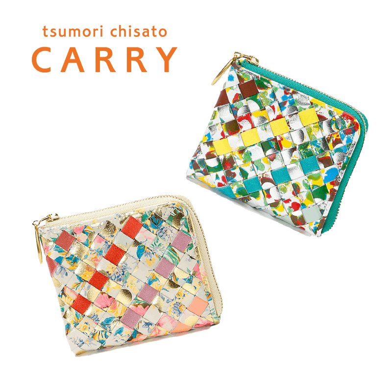 tsumori chisato CARRY（ツモリチサトキャリー）ドットフラワーメッシュ財布