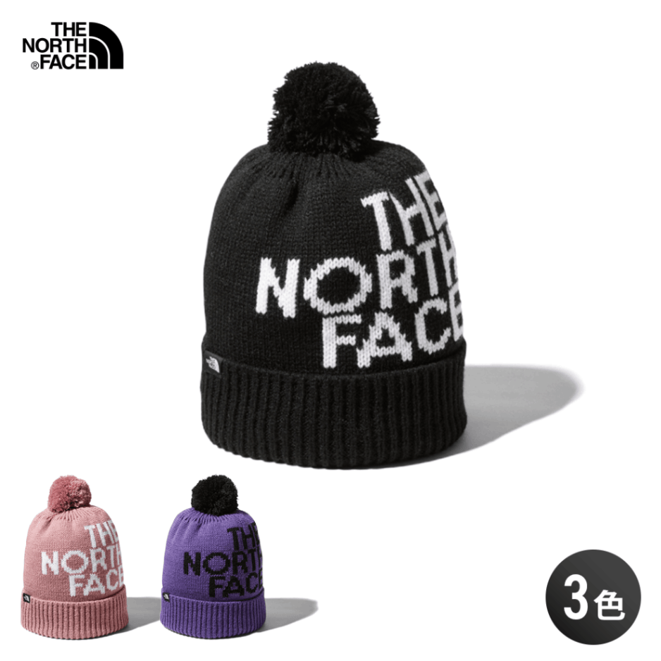 THE NORTH FACE（ザ・ノース・フェイス）ポンポンビッグロゴビーニー(キッズ)（K POM BLOGO BEANIE）