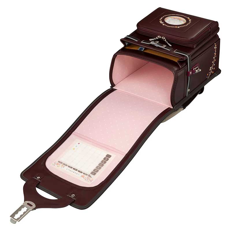 フィットちゃんランドセルプティガール(セピア×チョコ）安ピカッタイプ＋楽ッション　