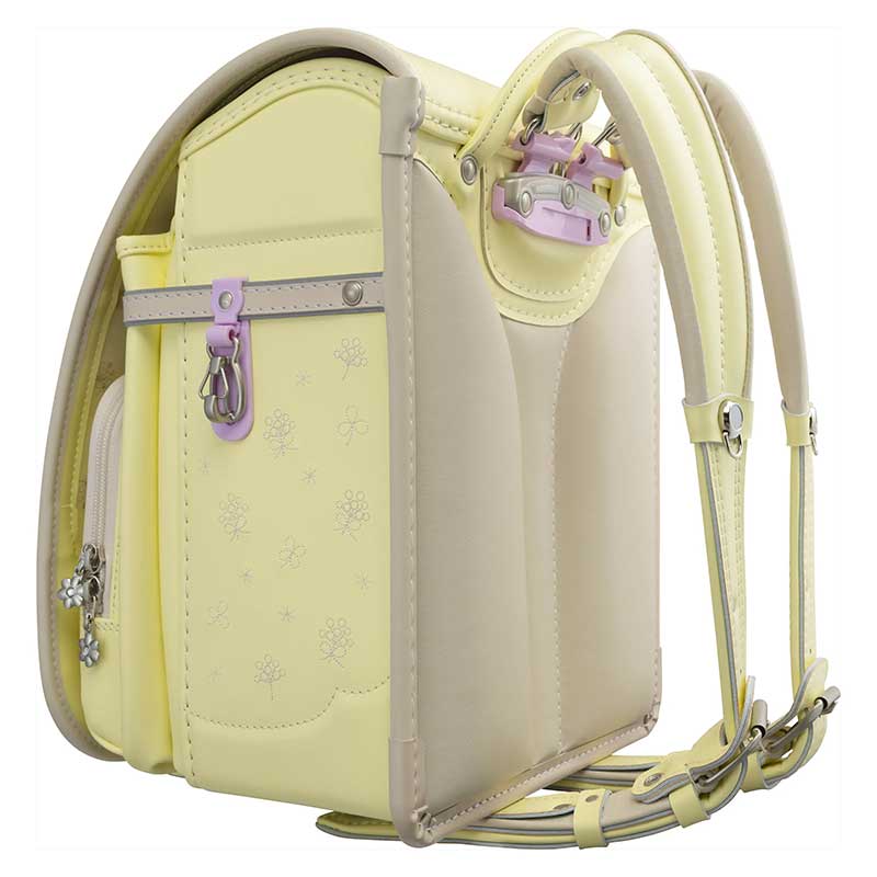 フィットちゃんランドセルシュシュ・フローラ(ルミナスイエロー×ベージュ)安ピカッタイプ+楽ッション
