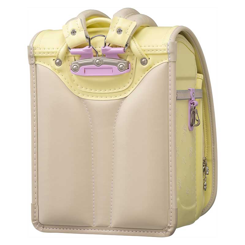 フィットちゃんランドセルシュシュ・フローラ(ルミナスイエロー×ベージュ)安ピカッタイプ+楽ッション