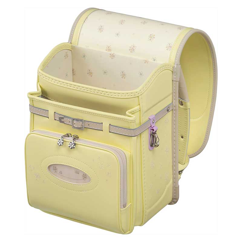 フィットちゃんランドセルシュシュ・フローラ(ルミナスイエロー×ベージュ)安ピカッタイプ+楽ッション