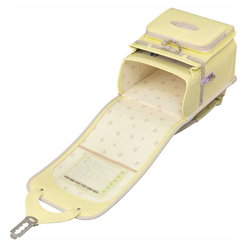 フィットちゃんランドセルシュシュ・フローラ(ルミナスイエロー×ベージュ)安ピカッタイプ+楽ッション