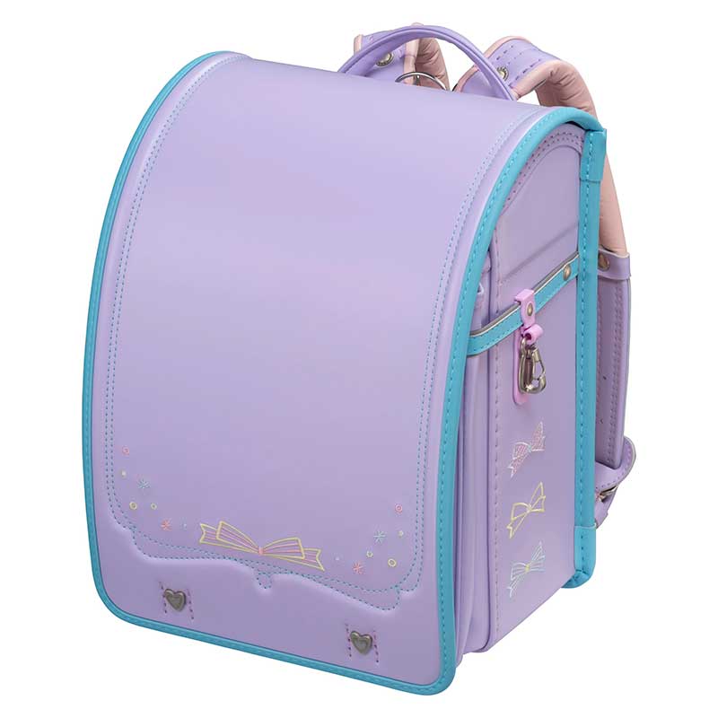 フィットちゃんランドセルパステルガール(ペールラベンダー×アクア)安ピカッタイプ＋楽ッション軽量タイプ