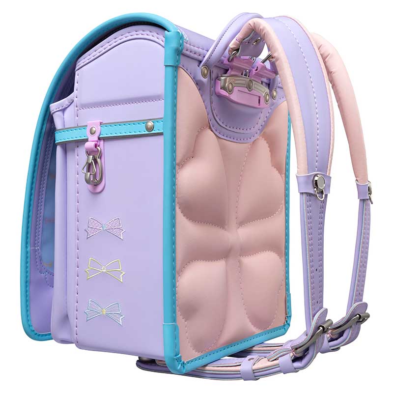 フィットちゃんランドセルパステルガール(ペールラベンダー×アクア)安ピカッタイプ＋楽ッション軽量タイプ