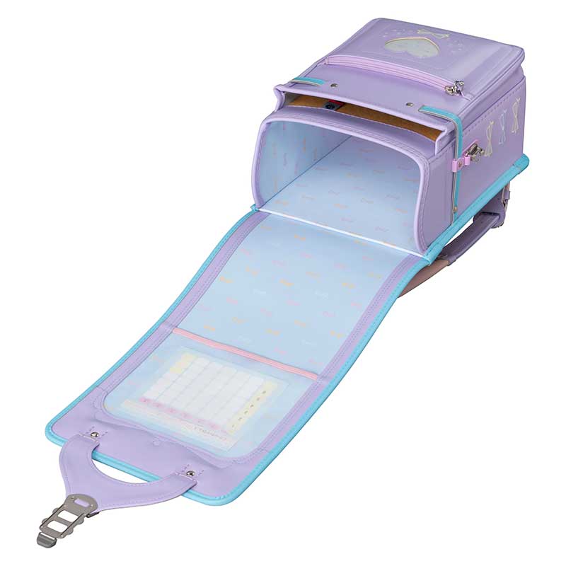 フィットちゃんランドセルパステルガール(ペールラベンダー×アクア)安ピカッタイプ＋楽ッション軽量タイプ