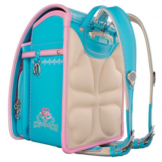 フィットちゃんランドセルあい・愛ティアラ(アクア×ベビーピンク)安ピカッタイプ