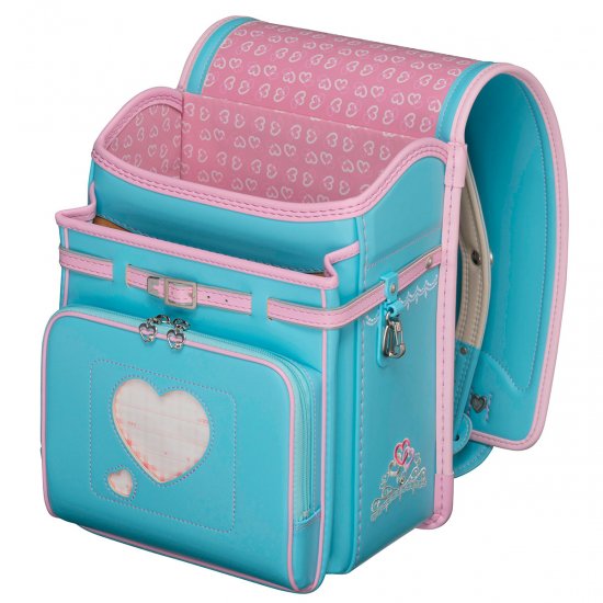 フィットちゃんランドセルあい・愛ティアラ(アクア×ベビーピンク)安ピカッタイプ