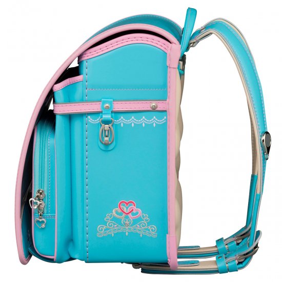 フィットちゃんランドセルあい・愛ティアラ(アクア×ベビーピンク)安ピカッタイプ