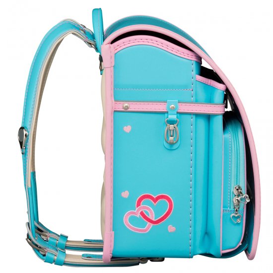 フィットちゃんランドセルあい・愛ティアラ(アクア×ベビーピンク)安ピカッタイプ