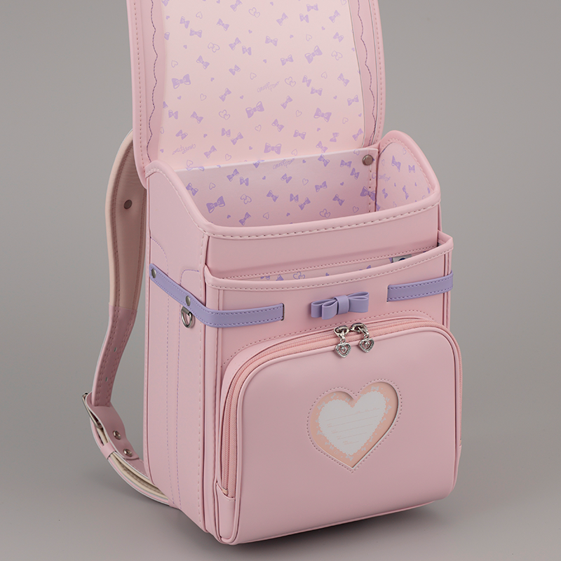 mezzo piano(メゾピアノ)ガーリーリボンベーシックランドセル（クレールピンク）