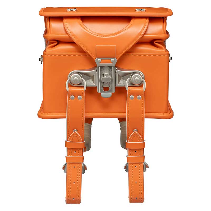 フィットちゃんランドセルプティガール(オレンジ×オレンジ）安ピカッタイプ＋楽ッション　