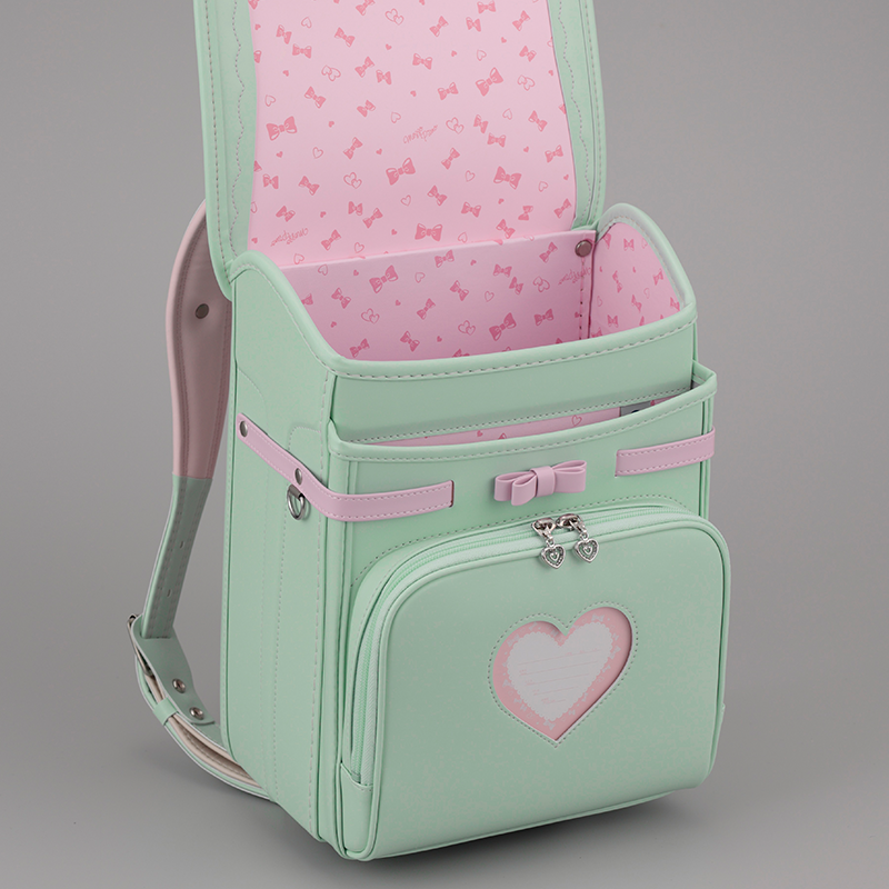 mezzo piano(メゾピアノ)ガーリーリボンベーシックランドセル（アイスミント）