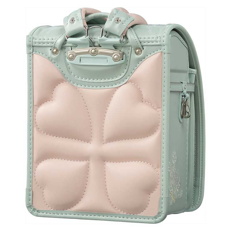 フィットちゃんランドセルルル・フラワー(ミント×ミント)安ピカッタイプ+楽ッション軽量タイプ