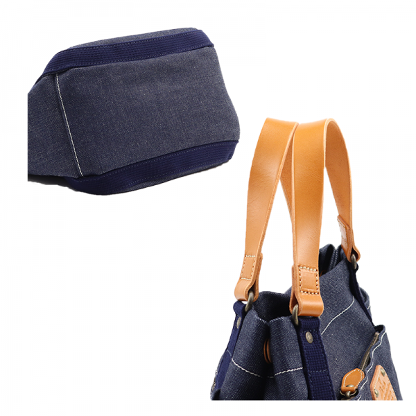 Dakota（ダコタ）ピットトートバッグデニムコットン×牛革