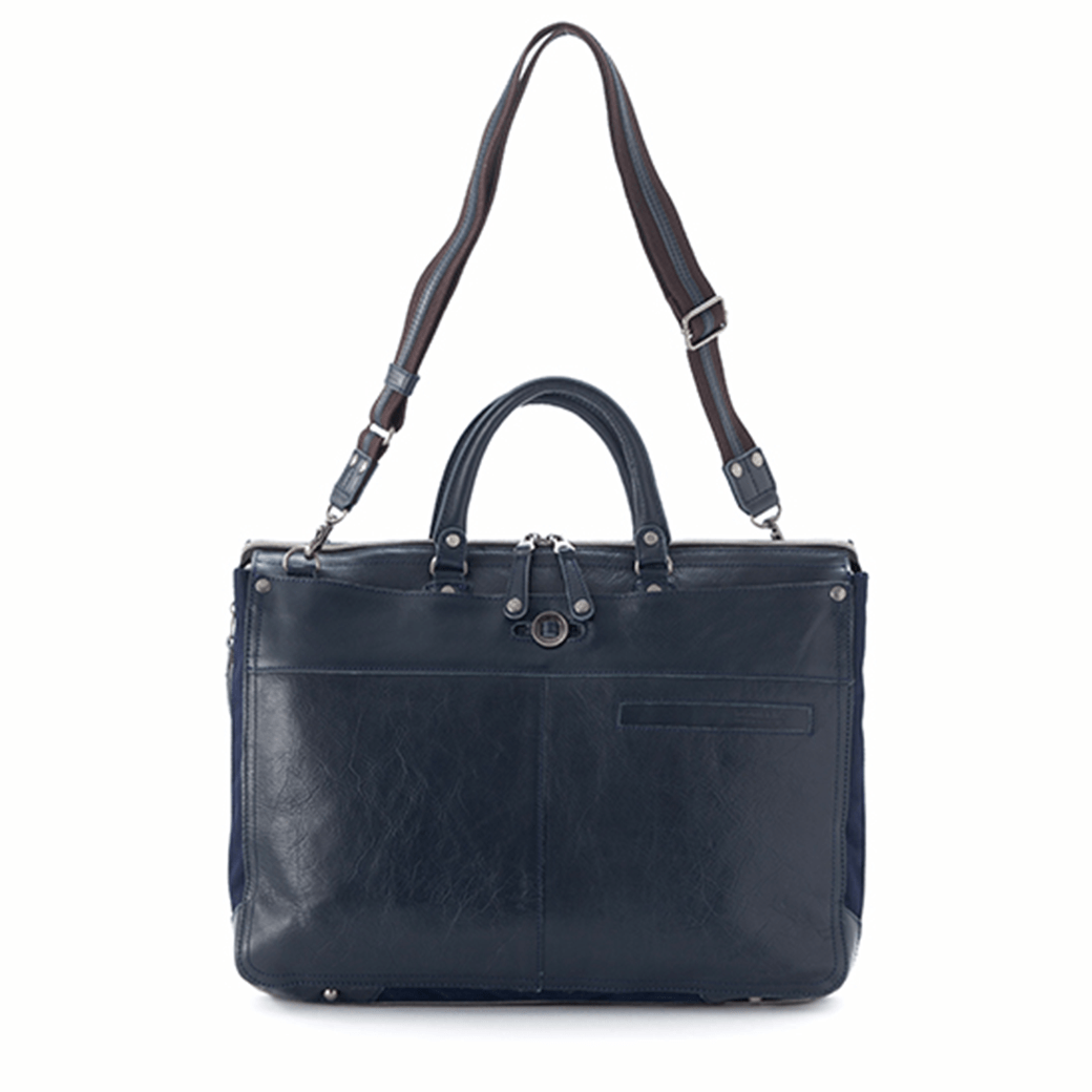 DOUBLES（ダブルス）ブリーフケース（牛革×コーデュラポリ）