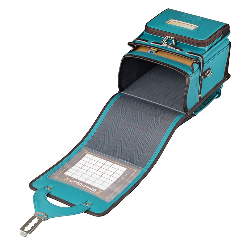 フィットちゃんランドセルイートンクラブ(ピーコックブルー×チョコ)安ピカッタイプ+楽ッション