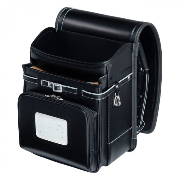 フィットちゃんランドセルタフボーイDX(クロ×メタルグレー)安ピカッタイプ＋楽ッション　