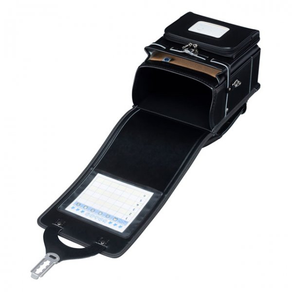 フィットちゃんランドセルタフボーイDX(クロ×メタルグレー)安ピカッタイプ＋楽ッション　