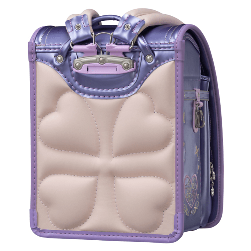 フィットちゃんランドセルプラチナフラワー(パールラベンダー×ラベンダー)安ピカッタイプ+楽ッション