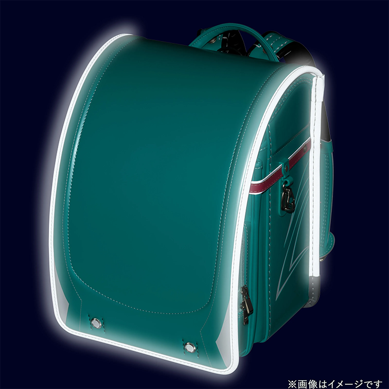 フィットちゃんランドセルビークリー(パールエメラルド×アッシュグレー)安ピカッタイプ＋楽ッション　