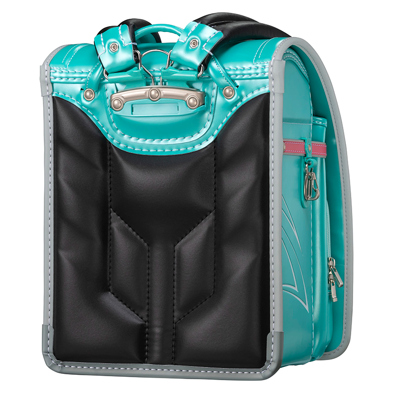 フィットちゃんランドセルビークリー(パールエメラルド×アッシュグレー)安ピカッタイプ＋楽ッション　