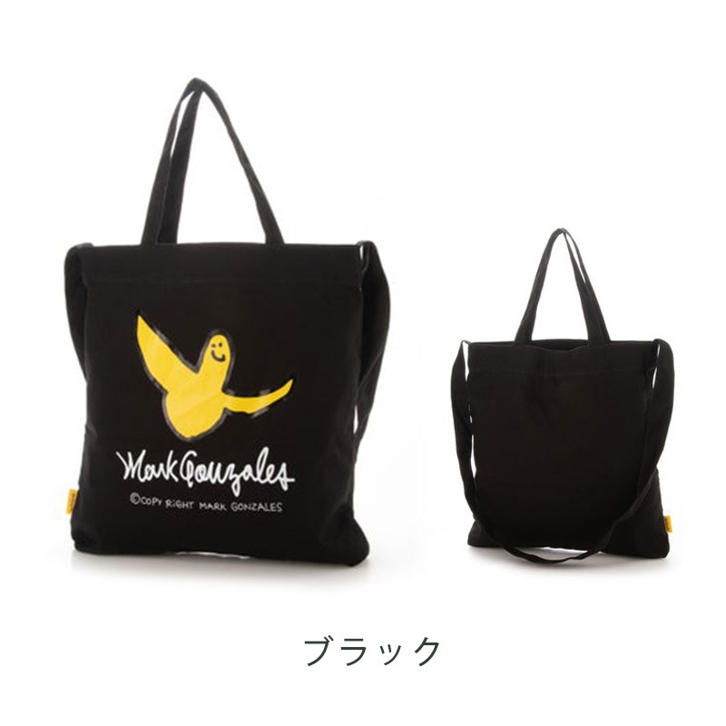 MarkGonzales ゴンバト トートバッグ BLK 2H9-13208 What it isNt）ART BY MARKGONZALES ⁄ (ワットイットイズント
