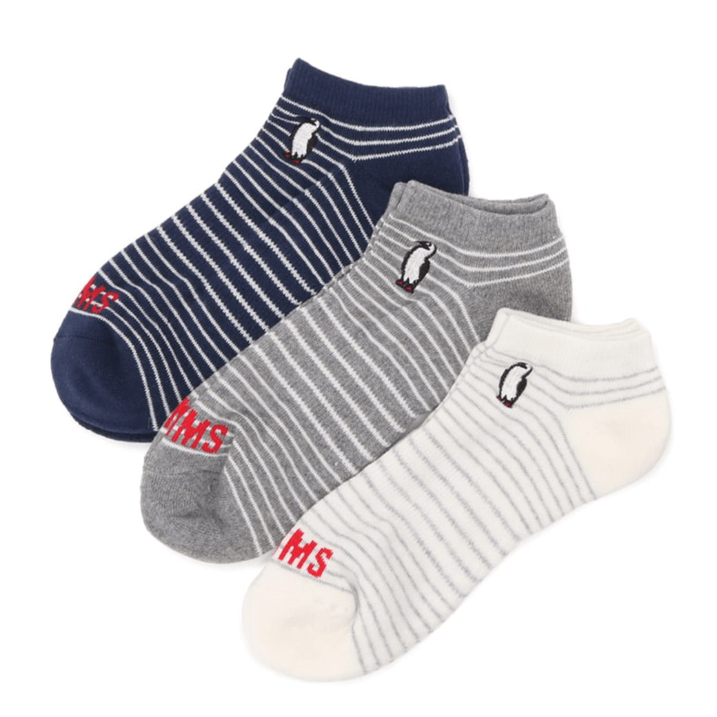CHUMS（チャムス）3Pブービーボーダーアンクルソックス（ソックス/靴下）3P Booby Border Ankle Socks