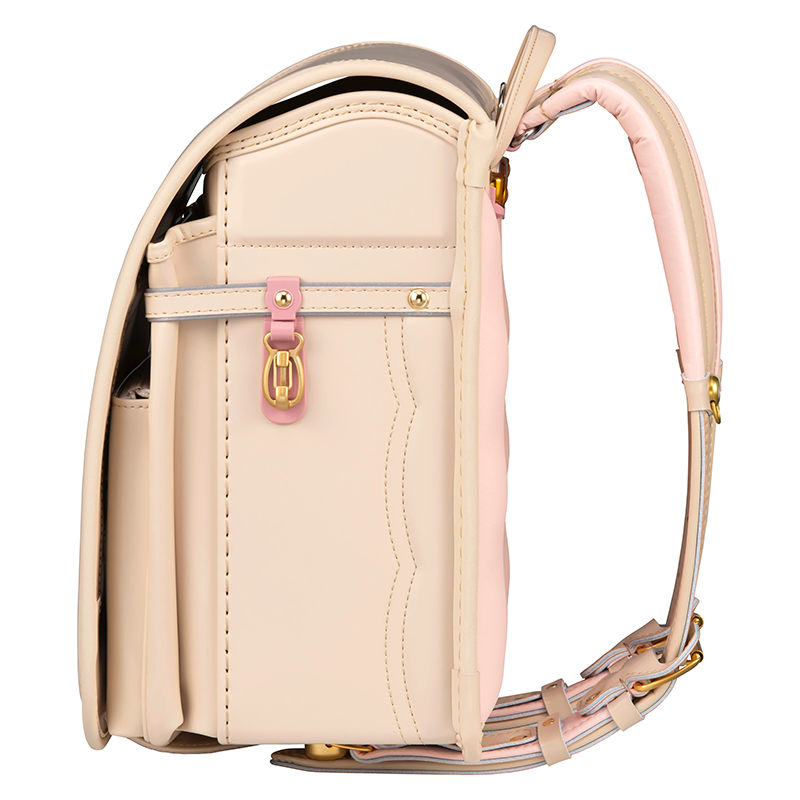 フィットちゃんランドセルフロル(ベージュ×ベージュ)安ピカッタイプ＋楽ッション