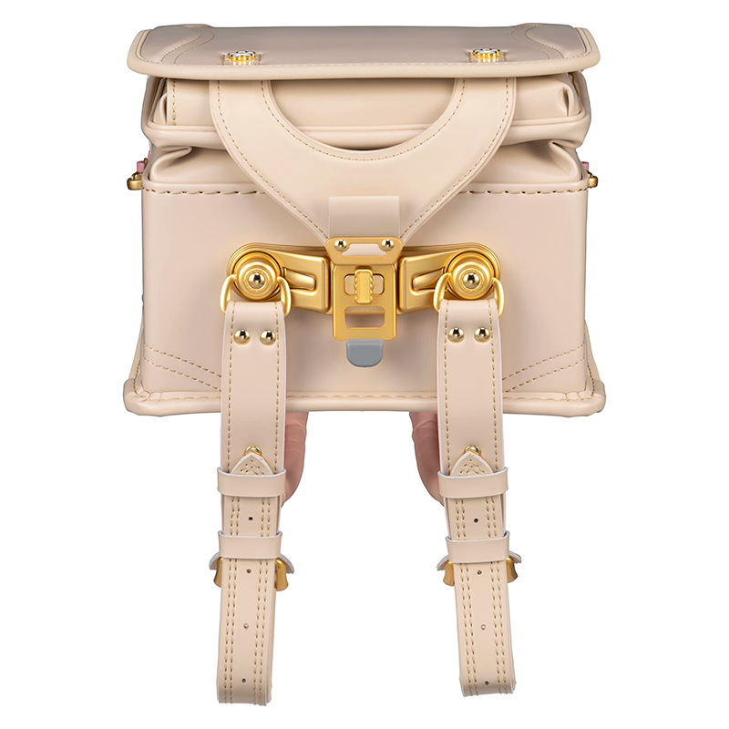 フィットちゃんランドセルフロル(ベージュ×ベージュ)安ピカッタイプ＋楽ッション