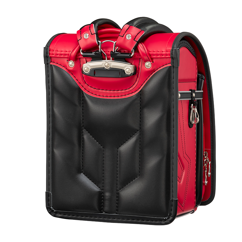 フィットちゃんランドセルハンサムボーイ楽ッション(チェリー×メタルグレー)安ピカッタイプ＋楽ッション