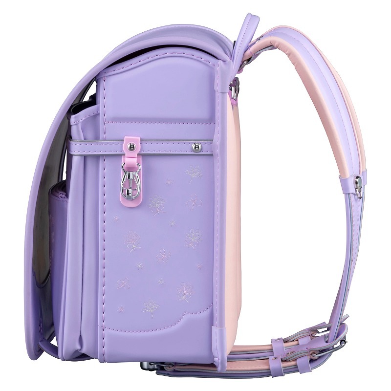 フィットちゃんランドセルシュシュ・フローラ(ペールラベンダー×ペールラベンダー)安ピカッタイプ+楽ッション+軽量
