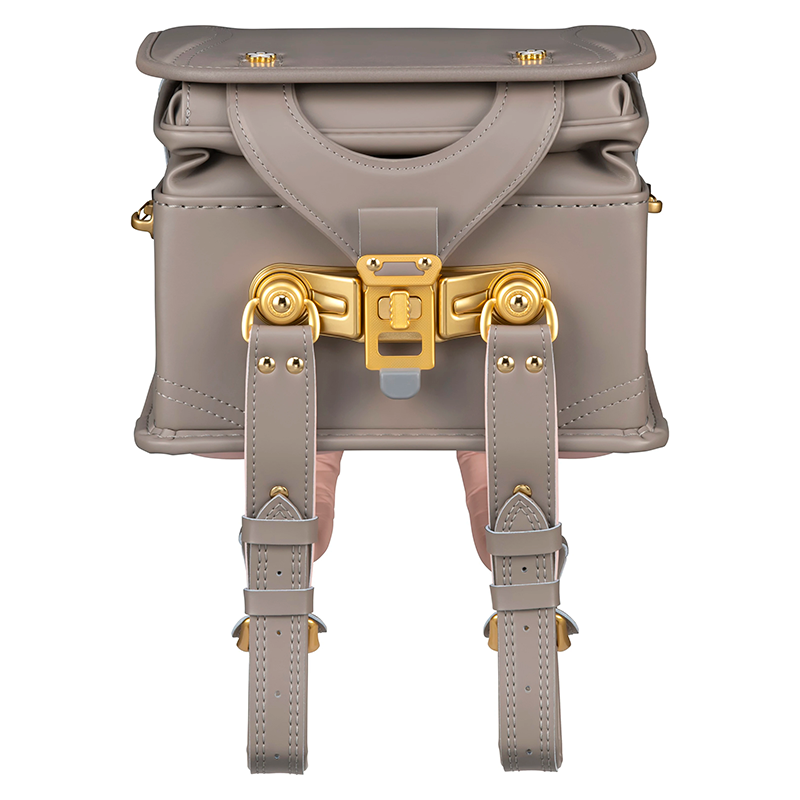 フィットちゃんランドセルフロル(スモークブラウン×スモークブラウン)安ピカッタイプ＋楽ッション