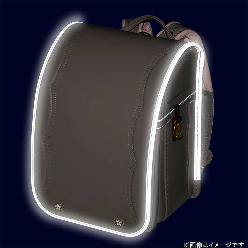 フィットちゃんランドセルフロル(スモークブラウン×スモークブラウン)安ピカッタイプ＋楽ッション