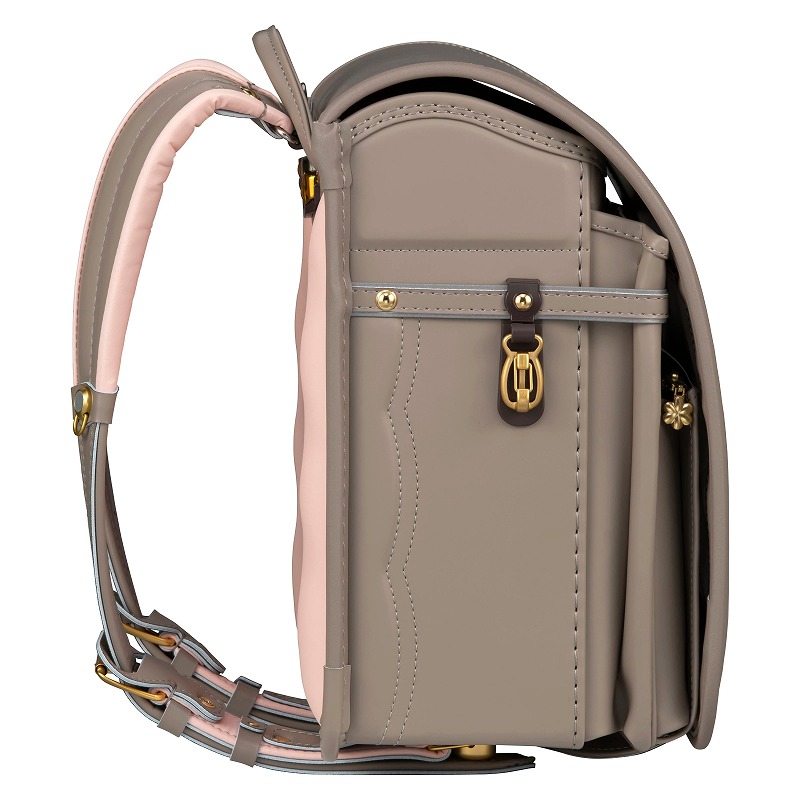 フィットちゃんランドセルフロル(スモークブラウン×スモークブラウン)安ピカッタイプ＋楽ッション