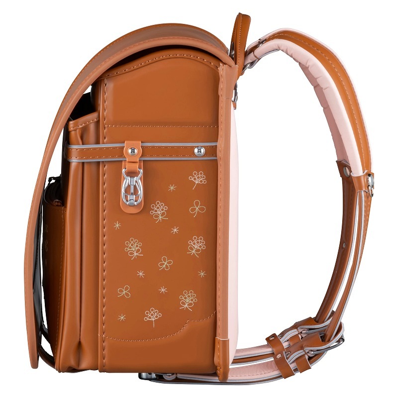 フィットちゃんランドセルシュシュ・フローラ(キャメル×キャメル)安ピカッタイプ+楽ッション+軽量