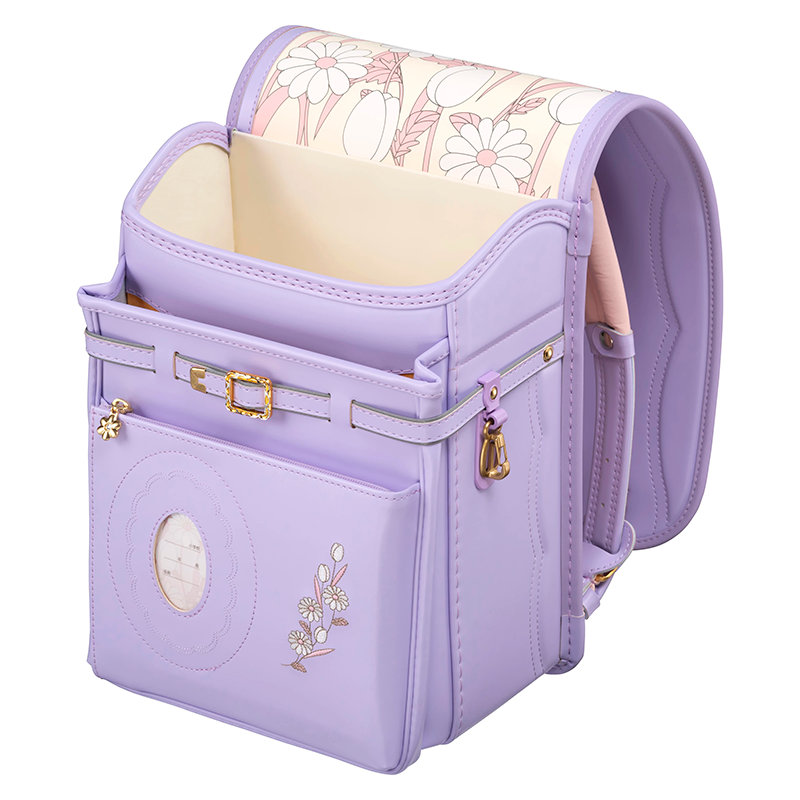 フィットちゃんランドセルフロル(ペールラベンダー×ペールラベンダー)安ピカッタイプ＋楽ッション