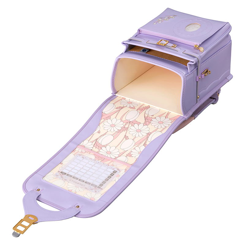 フィットちゃんランドセルフロル(ペールラベンダー×ペールラベンダー)安ピカッタイプ＋楽ッション