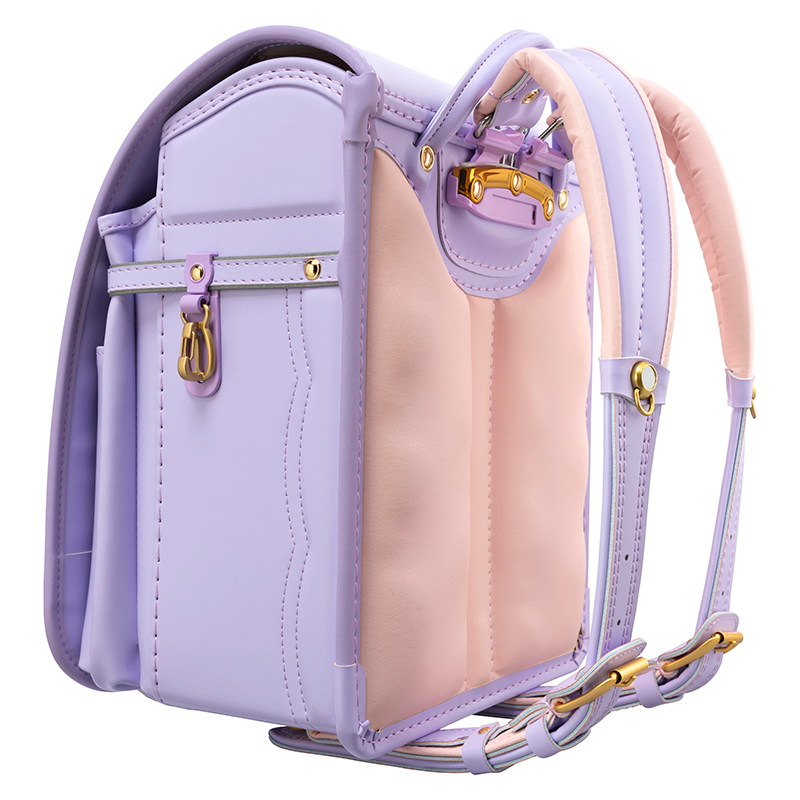 フィットちゃんランドセルフロル(ペールラベンダー×ペールラベンダー)安ピカッタイプ＋楽ッション